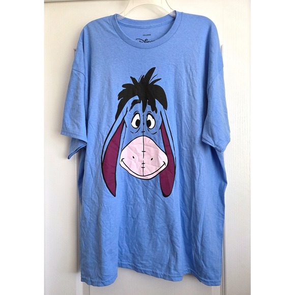 Disney Tops - Disney Eeyore Graphic T-Shirt Light Blue Winnie the Pooh Cotton 2XL